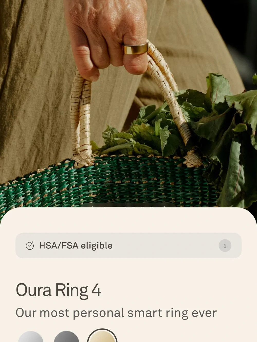 NEW Oura Ring 4 Gold Size 7 + Official Charger + Sizing Kit + Original Box